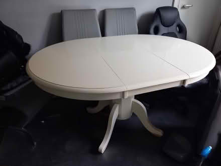 Photo of free Oval wood dining table and chairs (E8) #1