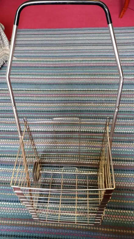 Photo of free folding metal shopping basket on wheels (West Marina TN38) #1