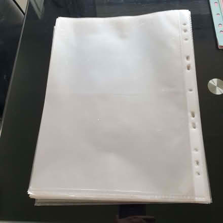 Photo of free plastic sleeves and coloured dividers (Northop Hall CH7) #1