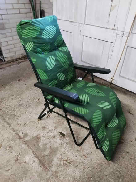 Photo of free Reclining garden chair with cushion (The Folly BN7) #1
