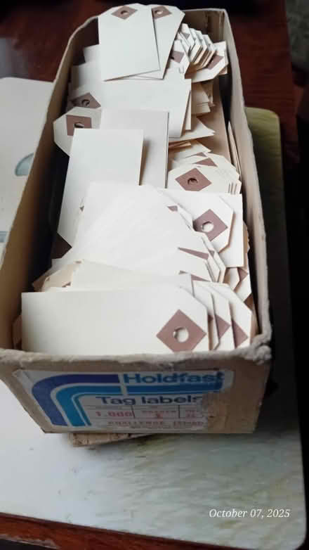 Photo of free Tag labels (Egremont CA22) #1