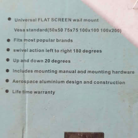 Photo of free universal flat screen wall bracket (Northop Hall CH7) #2