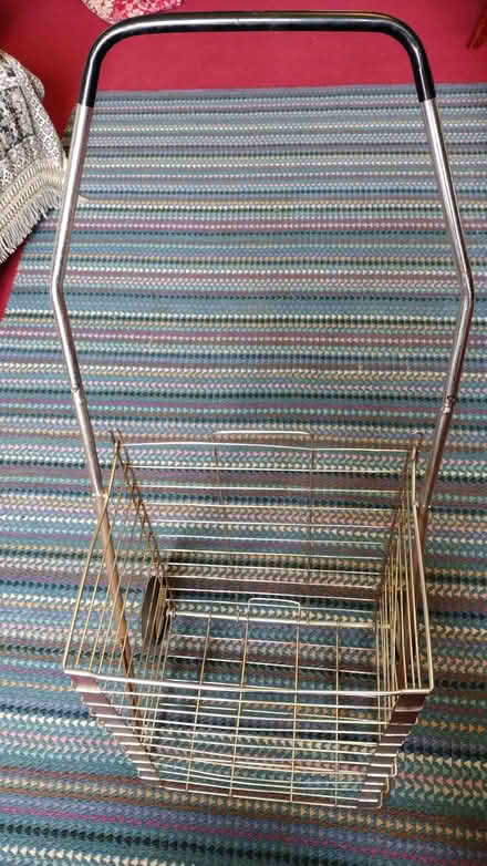 Photo of free folding metal shopping basket on wheels (West Marina TN38) #2