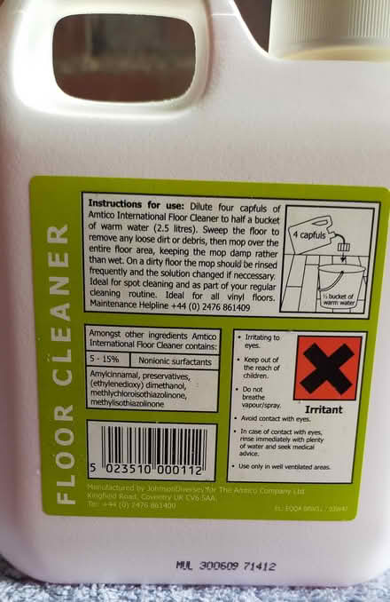 Photo of free Amtico vinyl floor cleaner (Leek ST13) #2