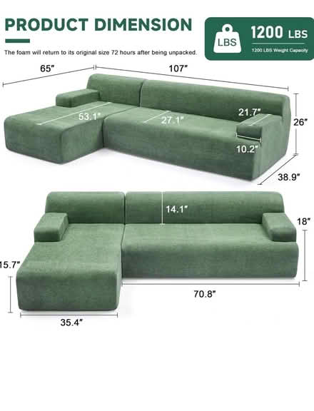 Photo of free Vacuum Sealed Couch (Needham) #2