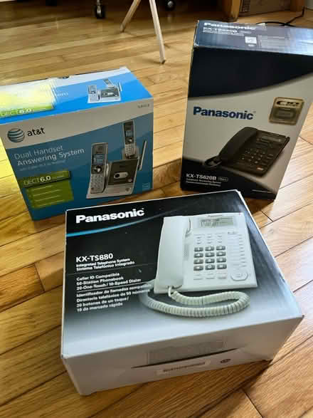 Photo of free 3 landline phones with cords (Near thruway) #1