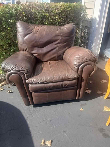 Photo of free Leather match recliner (worn) (Plainfield, IL) #2