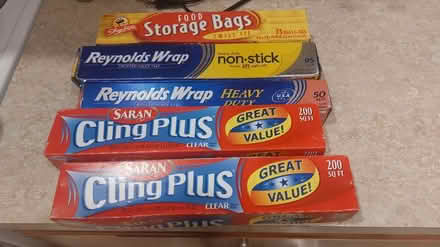 Photo of free Saran Plastic wraps/Aluminum foil (Arlington MA) #1
