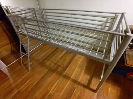 Photo of free Mid sleeper metal bed with broken step on ladder (Bellevue EH7) #2
