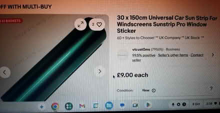 Photo of free car-van sun strip (peacehaven) #1