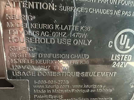 Photo of free Non-operating keurig - good parts (Oak Island - west beach drive) #2