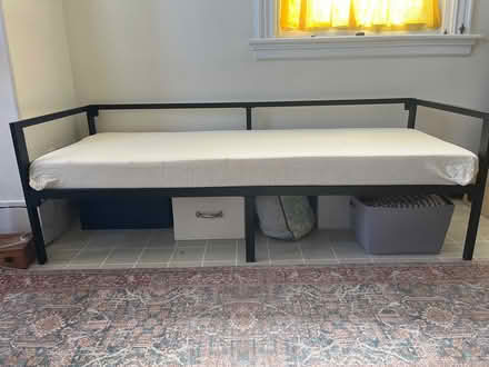 Photo of free Single metal daybed w/storage below (Downtown Brattleboro Vt) #1
