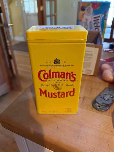 Photo of free Large box of mustard powder (Metuchen NJ) #1