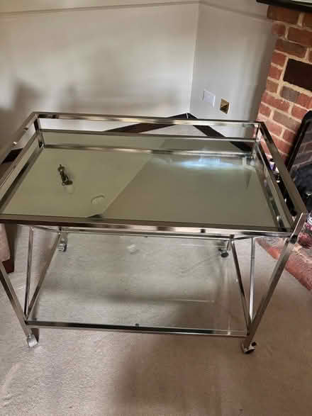 Photo of free Silver chrome drinks/serving trolley (Wooburn Green HP10) #2