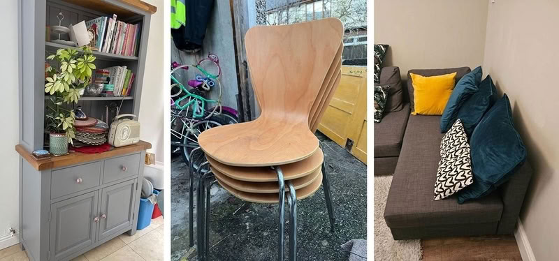 Free cabinet, chairs and sofa