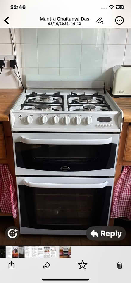 Photo of free Gas cooker white (Peasedown St John CP) #1