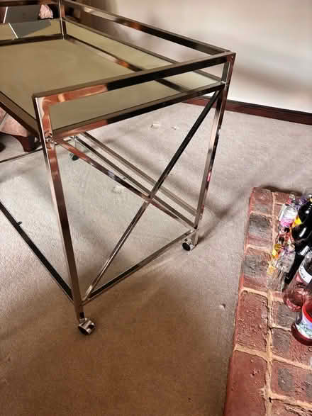 Photo of free Silver chrome drinks/serving trolley (Wooburn Green HP10) #3