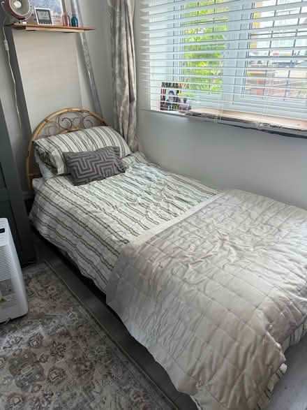 Photo of free Single metal bed with headboard (Bromley BR2) #2