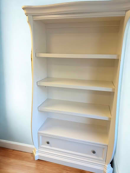 Photo of free Traditional white wood bookshelf (Queen Anne) #1