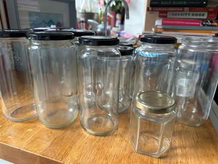 Photo of free Glass jars most all with lids (Trumpsgreen GU25) #1