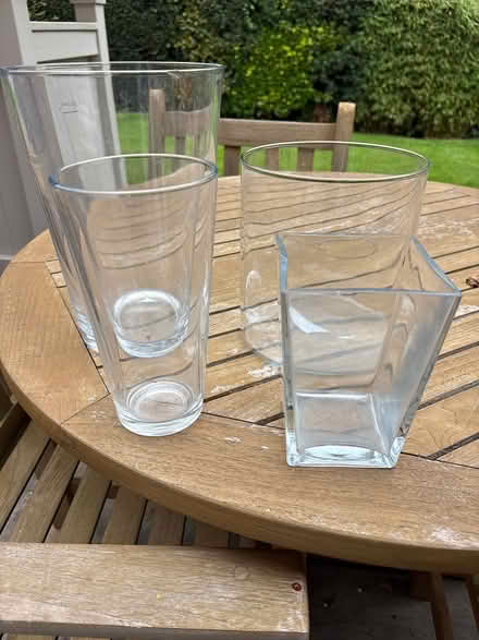 Photo of free 4 clear glass vases (Boxmoor, Hemel Hempstead) #1