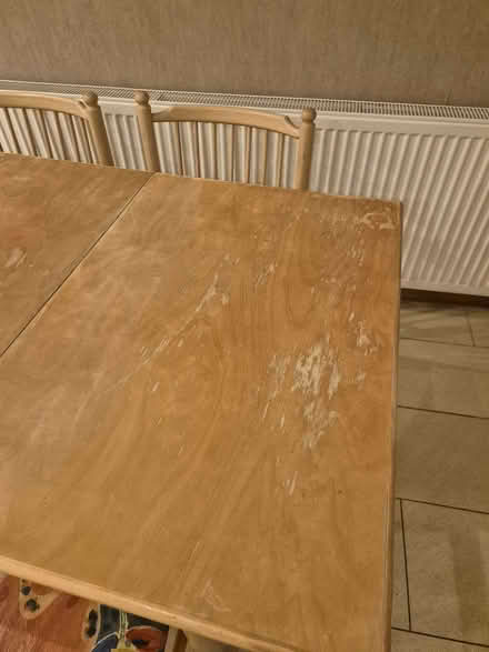 Photo of free Wooden Kitchen Table + 4 Chairs (Hendon, The Hyde NW4) #1
