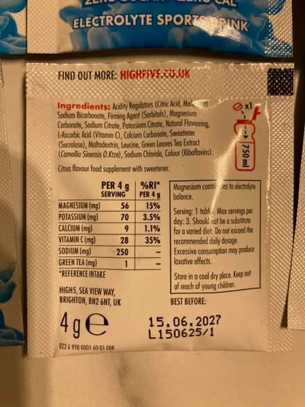 Photo of free Electrolyte packets (Brynmill, Swansea, SA2) #3