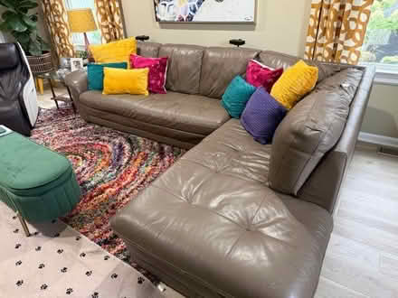 Photo of free Brown Leather Sofa (Ocean City Northend) #1
