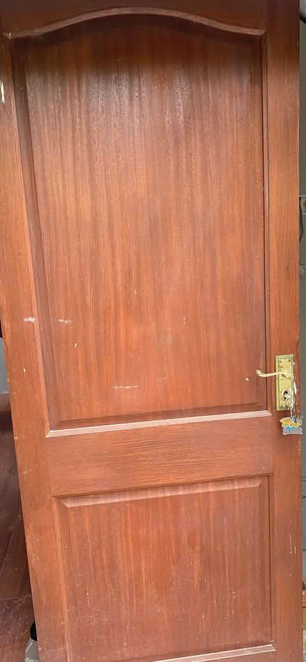 Photo of free Wooden door with brass handles and lock (CO16) #2