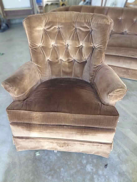 Photo of free Vintage Couch & Chair (Meridian & Curtner Ave) #1