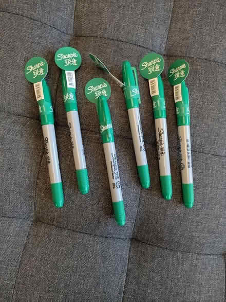Photo of free 6 GREEN Sharpie pens (Aldrington BN3) #1