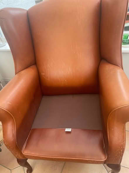 Photo of free Much loved leather armchair (Wooburn Green HP10) #3