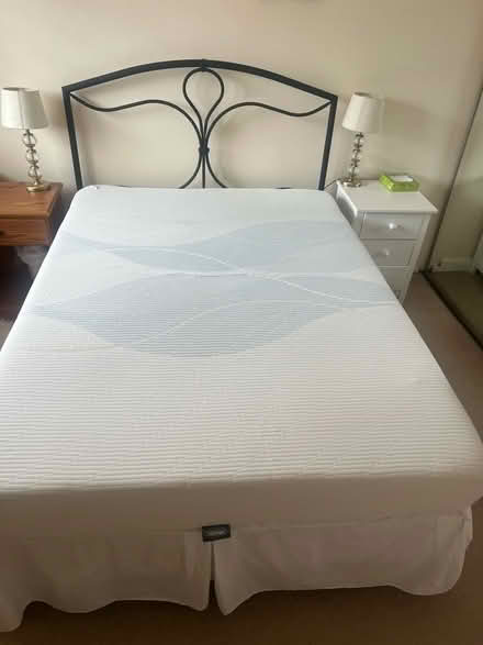 Photo of free 6ftx4ft metal framed double bed & mattress (Yateley GU46) #2
