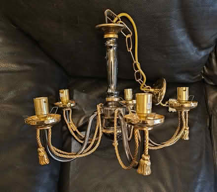 Photo of free Vintage brass chandelier (Lion Gate TW9) #1