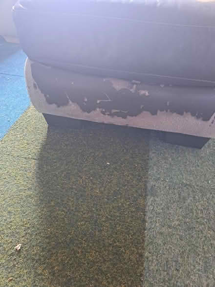 Photo of free Brown leather ottoman footstool (NE39) #3
