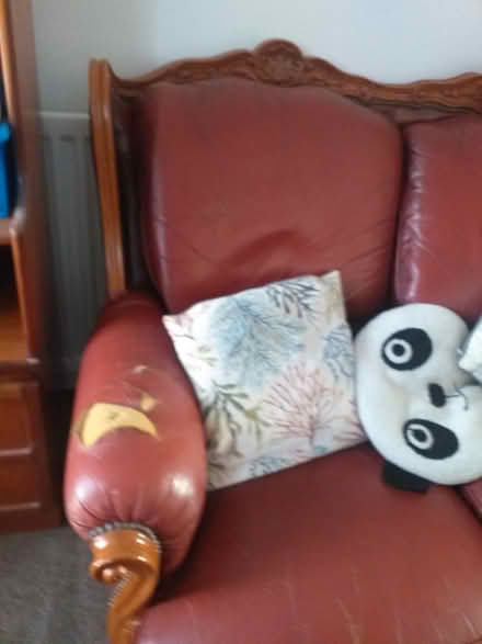 Photo of free Upholstry project carved wood couch (South harrow) #2