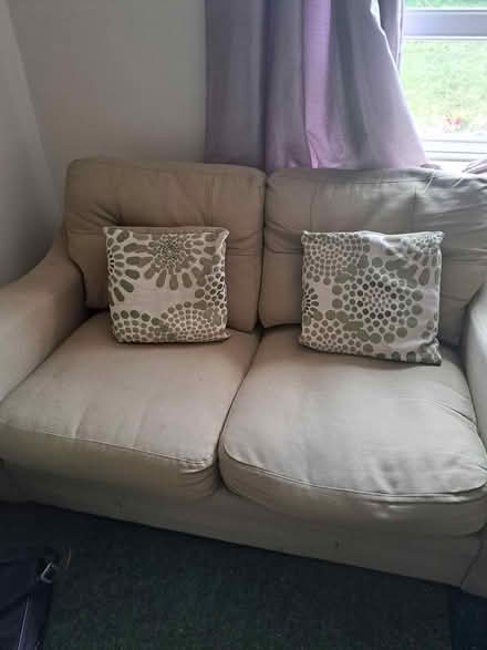 Photo of free 2 seater sofa bed and two cushions (NE39) #2