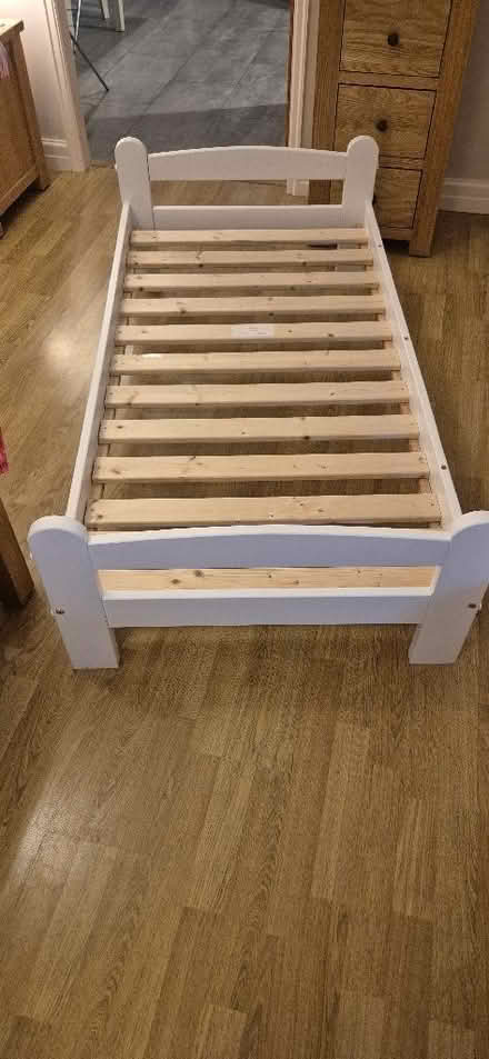 Photo of free White cot bed frame (Greaves LA1) #1