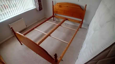 Photo of free Solid Pine bed frame (king size). (Garden City OX5) #1