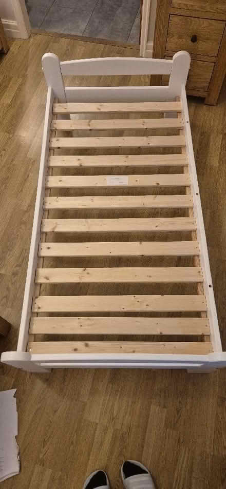 Photo of free White cot bed frame (Greaves LA1) #2