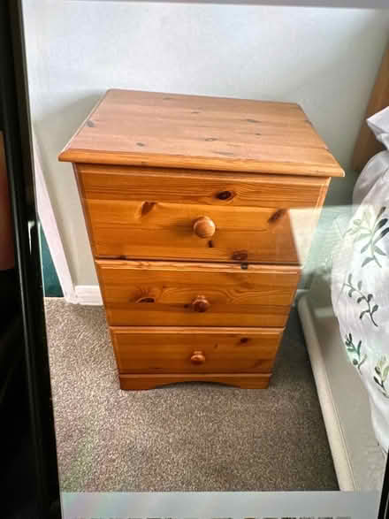 Photo of free 3 bedside cabinets (Woodham Walter CM9) #1