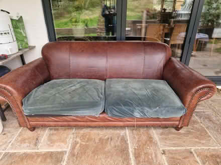 Photo of free Brown leather sofa - project (Newhaven BN9) #3