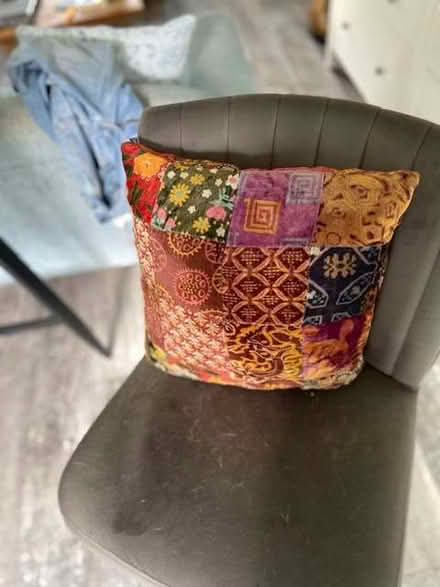 Photo of free Velour patchwork cushion x 1 (Haywards Heath RH16) #2