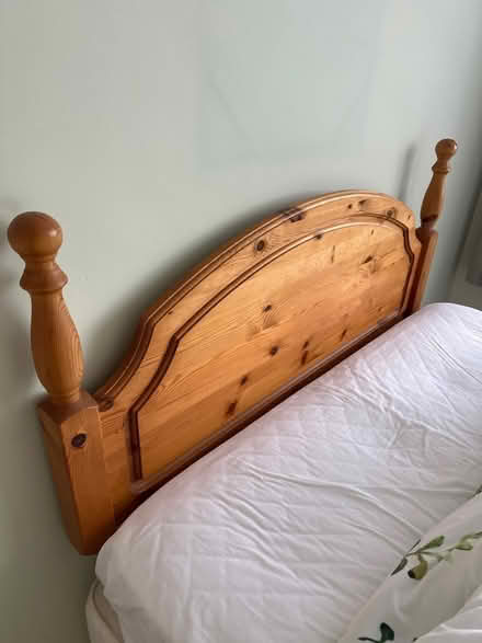 Photo of free Double pine headboard (Wickford SS11) #1