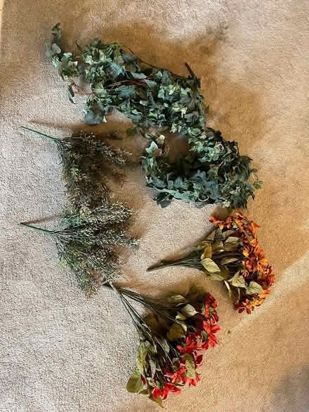 Photo of free Fall color fake flowers & ivy (east Carpentersville) #1