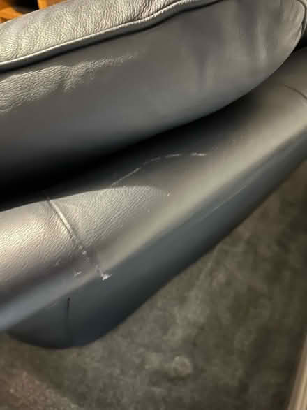 Photo of free Blue 2 seater leather sofa (North Shields NE29) #2