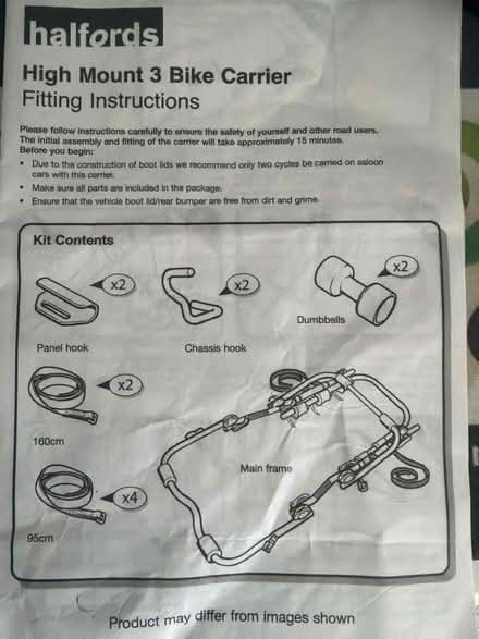 Photo of free High mountain 3 bike carrier (Poole BH17) #1