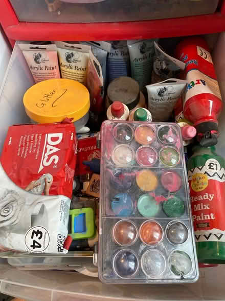 Photo of free Box of paints & crafty bits (Nantwich CW5) #1