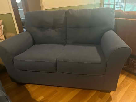 Photo of free Matching blue loveseat and couch (93207) #2