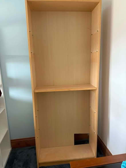Photo of free Ikea tall 80cm-wide Billy book case (some wear and tear) (Kingsway) #1